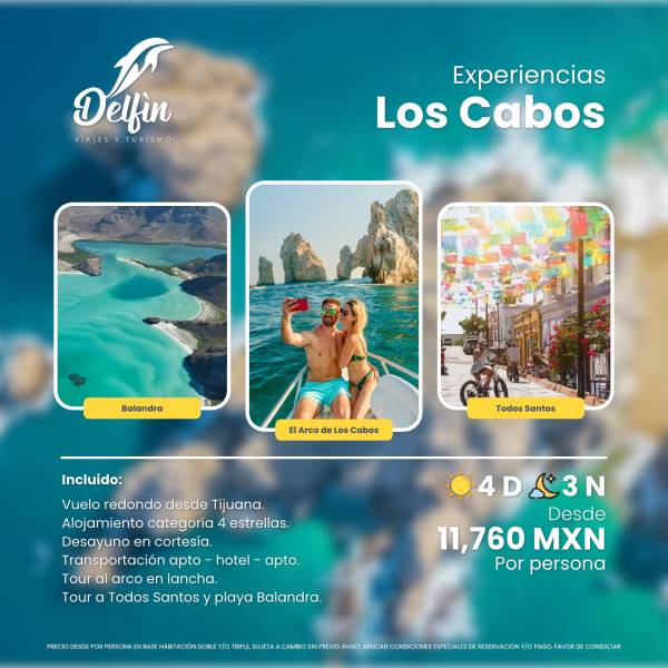 Vista del paquete Los cabos