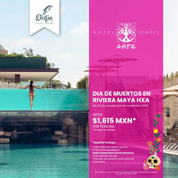 Vista del paquete Riviera maya