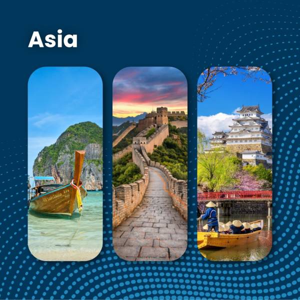 Vista del paquete Asia