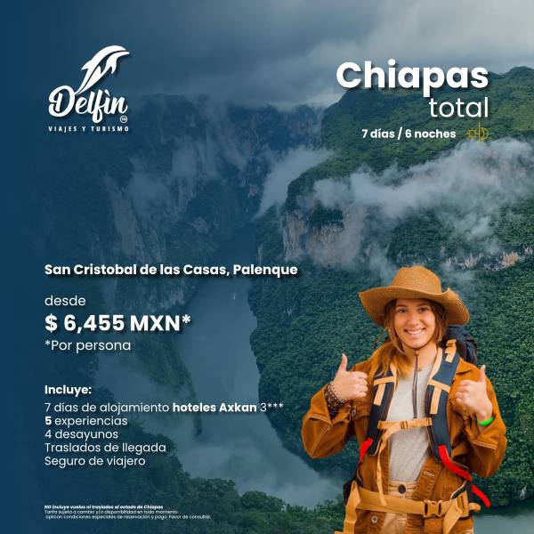 Vista del paquete Chiapas total