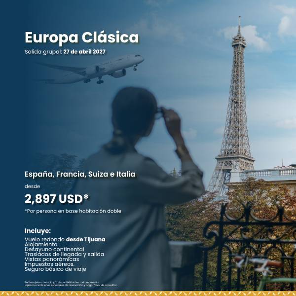 Vista del paquete Europa clásica